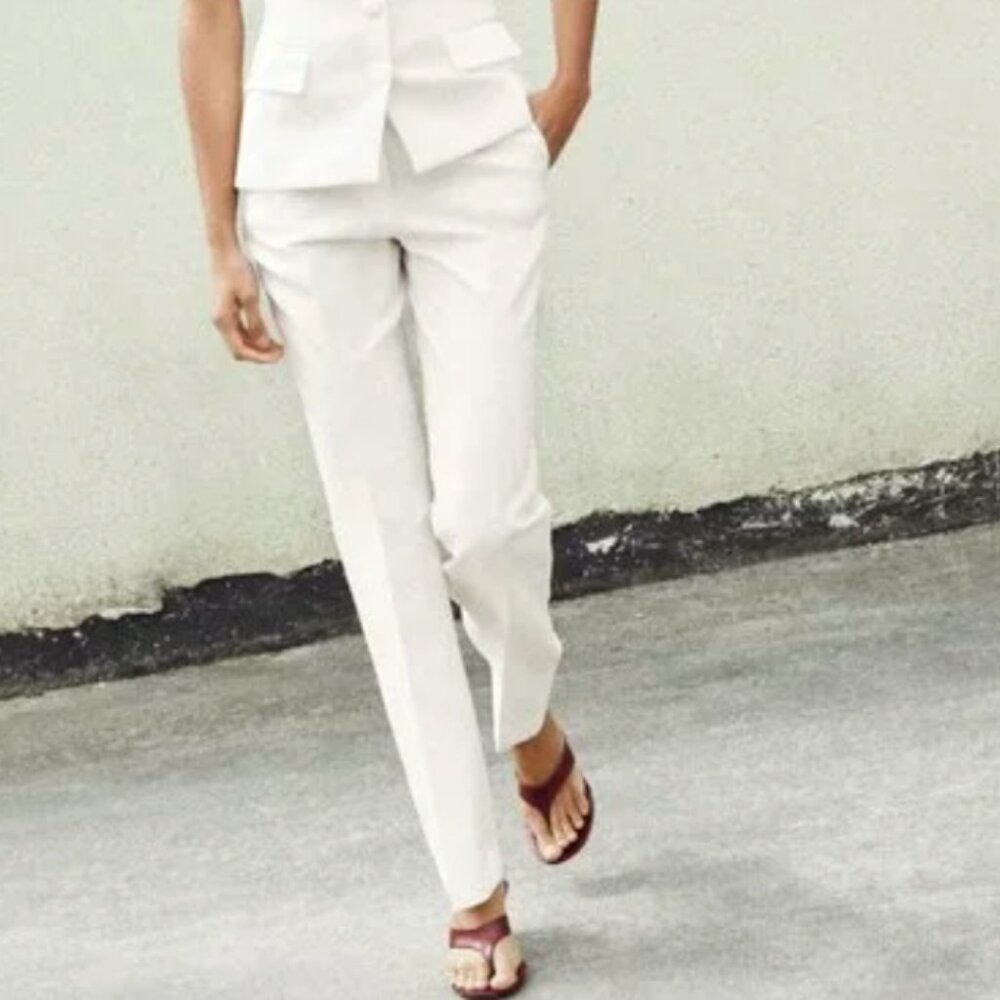 NWT ZARA FLARED PANTS ECRU